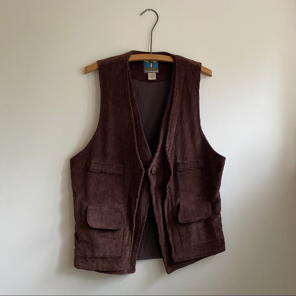 Corduroy Vest in Dark Brown - Classic Men's Layering Vest